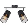 Image de 10802-06 Spot Brilliant Kamolo 2-flammes noir mat métal 2x A60 E27 40 W