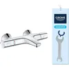 Image de GROHE Mitigeur thermostatique Bain / Douche Precision Trend protection anti-brûlure raccord fileté 1/2 chromé 34227002