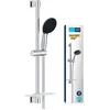 Image de Ensemble de douche avec pommeau 2 jets barre 60cm flexible et tablette- GROHE Vitalio Start 110 26952001 - Economie deau - Chromé
