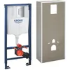 Image de GROHE Pack bâti-support WC Solido Rapid SL avec habillage prêt à carreler et plaque de commande Even