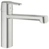 Image de Mitigeur Evier GROHE Get Supersteel - Bec Medium - Cartouche céramique 35mm - Installation rapide - Inox brossé