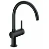 Image de Mitigeur monocommande évier GROHE Minta Noir - 32917KS0 - Col de cygne - Chromé