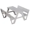 Image de ROBA Table pique-nique enfants Outdoor + avec dossiers - Bois massif - Table dExtérieur - Gris