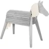 Image de ROBA Cheval dExtérieur en Bois Massif pour Enfants - sans Bascule - Grand Cheval de Jardin pour Enfant - Gris