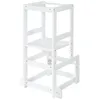 Image de ROBA Tour dApprentissage - Escabeau Sûr pour Enfants - Idéal comme Aide de Cuisine - Supporte jusquà 80 kg - Blanc