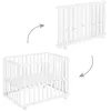 Image de Parc Bébé Pliant en Bois ROBA - 74x100 cm - Réglable en Hauteur - Blanc