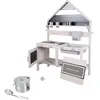 Image de Jouet dimitation - ROBA - Jeu Cuisine Enfant en Forme de Maison - Bois Massif - Extérieur - 6 Accessoires
