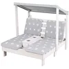 Image de Chaise Longue Double Enfant - ROBA - Little Stars - Coussins Déhoussables - Bois Résistant - Pare-Soleil UV