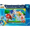 Image de Puzzle 100 pièces XXL Sonic Knuckles Sonic Tails et Amy / Sonic Dès 6 ans Puzzle de qualité supérieure 12001134