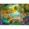 Image de Puzzle - RAVENSBURGER - Tigres dans loasis - 500 pièces - 49 x 36 cm - Thème Animaux