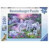 Image de Puzzle 150 pièces Pièces XXL - Licornes au Coucher du Soleil