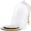 Image de Cloche en plastique avec socle 6cm 9cm av. cordon de jute