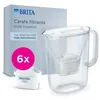 Image de Bouteille et carafe filtrante Brita Style Essential blanche 6 cartouches MAXTRA PRO pure performance- Carafe Offerte