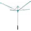 Image de Séchoir parapluie Leifheit Linomatic 400 Easy 85285 étendoir à linge parapluie avec 40m détendage et sytème Easy-Lift turquoise
