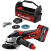 Image de Einhell Meuleuse dangle 115mm sans fil TE-AG 18/115 Li Kit - PXC (18V) Livré avec Batterie 4 0Ah et Chargeur