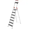Image de Escabeau de sécurité pliable en aluminium 8 marches larges Hailo L100