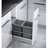 Image de HAILO Poubelle de cuisine tri sélectif 2 bacs encastrable 30L (15+15) Tandem