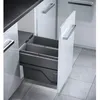 Image de Poubelle de cuisine tri sélectif 2 bacs encastrable 38L (21+17) Hailo Cargo