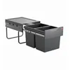 Image de Poubelle de cuisine tri sélectif 2 bacs encastrable 40L (18+18) Hailo Raumspar Tandem