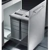 Image de Poubelle encastrable 2 bacs pour meuble coulissant 60L (29+29) Hailo Bottom Mount