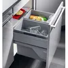 Image de Poubelle de cuisine tri sélectif 2 bacs encastrable 60L (30+30) Hailo Euro Cargo S
