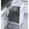 Image de Poubelle encastrable pour meuble coulissant 55L Hailo Triple XL
