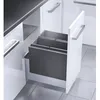 Image de Poubelle encastrable pour meuble coulissant 36L Hailo Triple XL