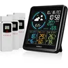 Image de Station météo radio - KIENZLE - Avec 3 capteurs - Température et humidité - Horloge et réveil