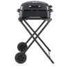 Image de Barbecue électrique sur pieds avec couvercle - SEVERIN - PG8598 - Thermomètre intégré Revêtement sans PFAS - Surface 45x30cm - Noir