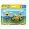 Image de Moto de Course Pilote PLAYMOBIL 1.2.3. - Garçon - 18 mois et plus