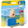 Image de PLAYMOBIL 1.2.3. - Ouvrier avec brouette - Livré monté - A partir de 18 mois - Mixte