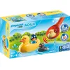 Image de Jeu de construction PLAYMOBIL 1.2.3 - Famille de canards et enfant - À partir de 18 mois