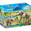 Image de Jeu de construction - PLAYMOBIL - 70324 - 2 éléphants - 1 gardien - Multicolore