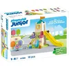 Image de PLAYMOBIL Junior 71703 Aire de jeux avec toboggan géant Comprend cinq personnages un toboggan et des accessoires - Dès 1 an