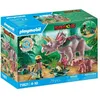 Image de PLAYMOBIL 71821 Tricératops avec bébé et explorateur Dinos 29 pièces Dès 4 ans