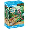 Image de PLAYMOBIL 71823 Vélociraptor et explorateur avec lasso Dinos 18 pièces Dès 4 ans