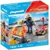 Image de PLAYMOBIL 71826 Pompier pompe à eau & réservoir enflammé