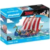 Image de PLAYMOBIL 71888 Drakkar des pirates Astérix Personnages de la BD Bateau et 4 personnages 88 pièces Dès 5 ans