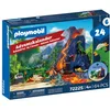 Image de PLAYMOBIL 72225 Calendrier de l'Avent : Expédition Dinosaures Christmas 71 pièces dès 4 ans