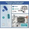 Image de Nettoyeur 3 brosses pour tuyaux découlement - WENKO - Pour éviers et lavabos - 3 types de brosses