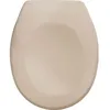 Image de Abattant WC - WENKO - Bergamo - Duroplast antibactérien - Beige - Fixation réglable en acier inox