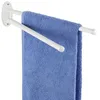 Image de WENKO Porte serviettes mural salle de bain 2 barres porte serviette rotatives Basic acier L40 cm blanc