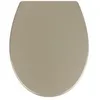 Image de WENKO Abattant WC avec frein de chute Samos abattant WC clipsable avec fixation inox duroplast 375x445 cm taupe