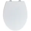 Image de WENKO Abattant WC avec frein de chute Premium Korfu abattant WC clipsable avec fixation inox fix clip thermoplastique Blanc