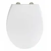 Image de Abattant WC avec frein de chute Premium Ikaria blanc mat fixation inox duroplast