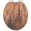 Image de Abattant WC - WENKO - Rustic - MDF - Marron - Easy-Close - Universel