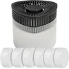 Image de WENKO Déshumidificateur PRISMA Absorbeur dHumidité + 6 Recharges à granulés x 500g Chambre Salon jusquà 40m³ Transparent