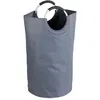 Image de Panier à linge - WENKO - Jumbo - Capacité 69L - Polyester - Aluminium - Anthracite