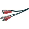 Image de Câble audio 2 RCA mâles - SPEAKA - 15 m - Noir - Connecteurs RCA mâles - Pour chaîne stéréo/table de mixage