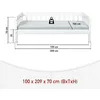 Image de Inter Link Lit simple Sintro 90 x 200 Blanc Bois massif